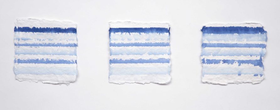 sue carlson blue stripes