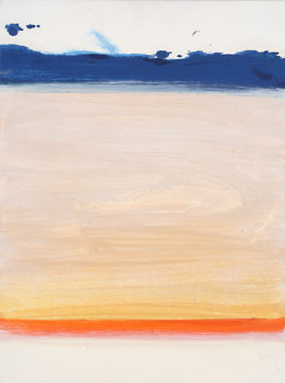 sue carlson bright orange and blue